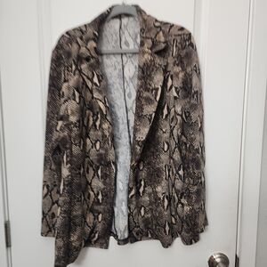 3/$25 SHEIN Brown Snake Print Blazer